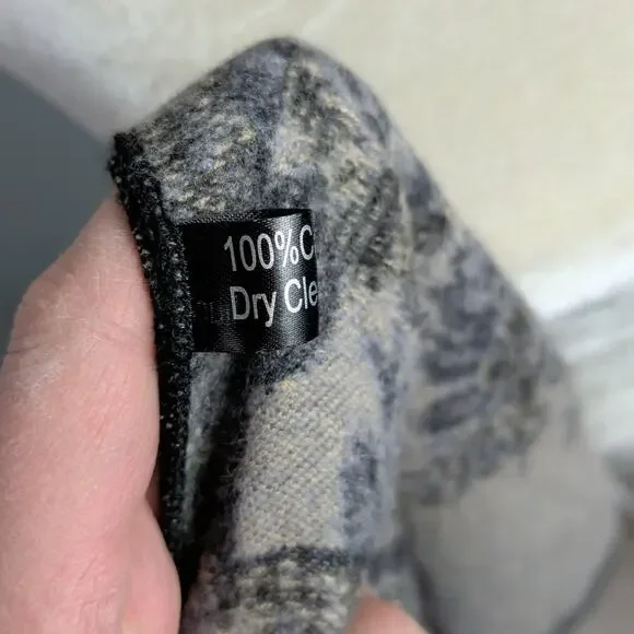 100% Cashmere Black Floral Paisley Scarf Shawl Wrap Fringe Soft Winter Cozy - Picture 6 of 7